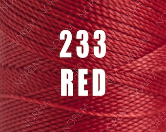 1 Spool / Linhasita Waxed polyester macrame cord / 1 mm / RED /   Complete spool / COR 233