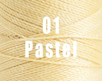 1 Spool / Linhasita Waxed polyester macrame cord / 1 mm / PASTEL /   Complete spool / COR 01