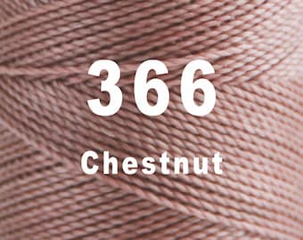 1 spool / 1mm / Linhasita Waxed polyester macrame cord/ CHESTNUT /   Complete spool / COR 366