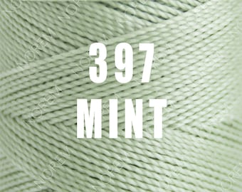 1 spool / Linhasita Waxed polyester macrame cord / 1 mm / MINT /   Complete spool / COR 397
