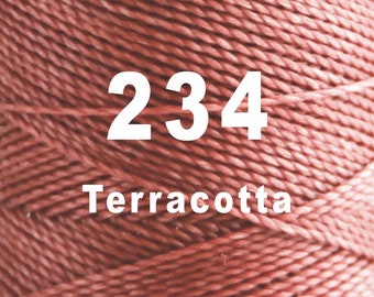 1 spool / 1mm/ Linhasita Waxed polyester macrame cord  / TERRACOTTA /   Complete spool / COR 234