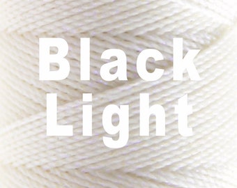 1 Spool / 1mm / Linhasita Waxed polyester macrame cord /  BLACK LIGHT /   Complete spool / LUZNEGRA