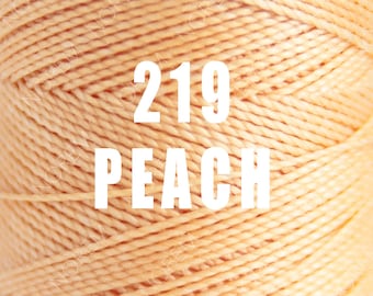 1 Spool / Linhasita Waxed polyester macrame cord / 1 mm / PEACH /   Complete spool / COR 219