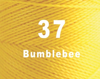 1 spool / 1mm / Linhasita Waxed polyester macrame cord / BUMBLEBEE /   Complete spool / COR 37