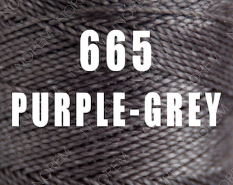 1 spool / Linhasita Waxed polyester macrame cord / 1 mm / Purple Grey /  Complete spool / COR 665