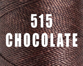 1 spool / Linhasita Waxed polyester macrame cord / 1 mm / CHOCOLATE /   Complete spool / COR 515