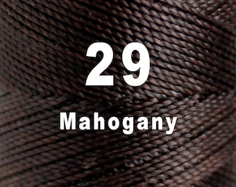 1 Spool / Linhasita Waxed polyester macrame cord / 1 mm / MAHOGANY /   Complete spool / COR 29