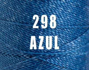1 spool / Linhasita Waxed polyester macrame cord / 1 mm / AZUL /   Complete spool / COR 298