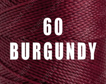 1 Spool / Linhasita Waxed polyester macrame cord / 1 mm / BURGUNDY /   Complete spool / COR 60