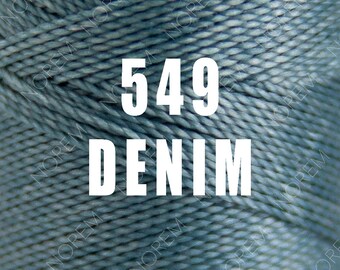 1 spool / Linhasita Waxed polyester macrame cord / 1 mm / DENIM /   Complete spool / COR 549