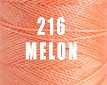 1 Spool / Linhasita Waxed polyester macrame cord / 1 mm / MELON /   Complete spool / COR 216