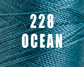 1 Spool / Linhasita Waxed polyester macrame cord / 1 mm / OCEAN /   Complete spool / COR 228