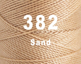 1 spool / 1mm / Linhasita Waxed polyester macrame cord  / SAND /   Complete spool / COR 382