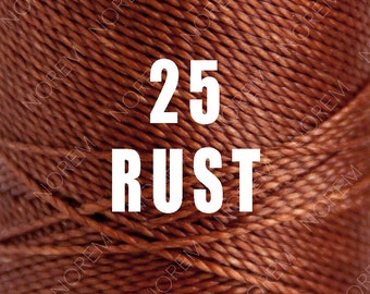 1 Spool / Linhasita Waxed polyester macrame cord / 1 mm / RUST /   Complete spool / COR 25