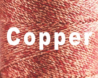 1 Spool / 1mm / Linhasita Waxed polyester macrame cord / COPPER /   Complete spool / COBRE