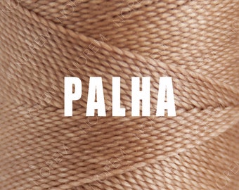 1 spool / Linhasita Waxed polyester macrame cord / 1 mm / PALHA /   Complete spool