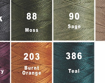 0.75mm Complete spool // CHOOSE YOUR COLORS // waxed polyester cord / Jewelry and beading / friendship bracelet / 0.75mm thickness