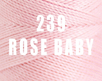 1 Spool / Linhasita Waxed polyester macrame cord / 1 mm / ROSE BABY /   Complete spool / COR 239