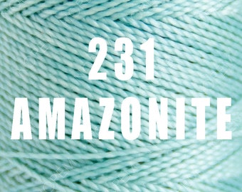 1 Spool / Linhasita Waxed polyester macrame cord / 1 mm / AMAZONITE /   Complete spool / COR 231