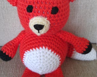 Fuchs/Orangenfuchs/Stoffhund/Amigurumi Fuchs/Babyparty/Geburtstag/Gehäkelter Fuchs/Weiche Fuchs/Plüschtier/Krippe Spielzeug/Kleinkind Spielzeug/Kuschelfuchs/Stofftier