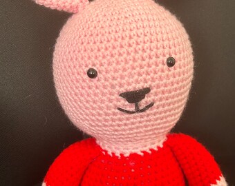 Häschen/Stoffhase/Osterhase/Häkelhase/Amigurumi Häschen/Neues Baby/1. Geburtstag/Geburtstag/Babyparty/Kaninchen/süsses Kaninchen