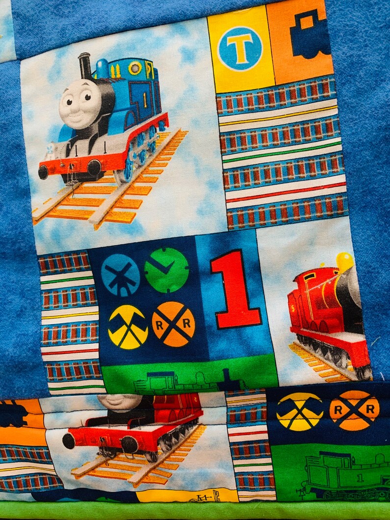 Baby/toddler Train Engine Quilt Quilt for Boys Colorful Etsy