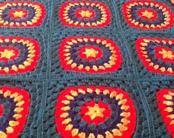 Decke/Afghan/Bed Spread/Oma Platz/gehäkelte Werfen/Lap Decke/Geburtstag/Werfen/Weihnachten/Jubiläum/Housewarming/Muttertag/Ostern