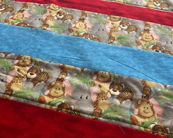 Fleece Baby Steppdecke, Dschungeltiere Druck (50"x38")