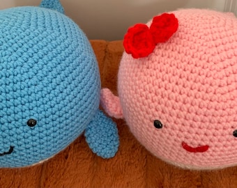 Baby Whale/Whale/Blue Whale/Crocheted Whale/Handmade/Amigurumi Whale/Birthday Gift/New Baby/Baby Shower/First Birthday/Stuffed Whale/Easter