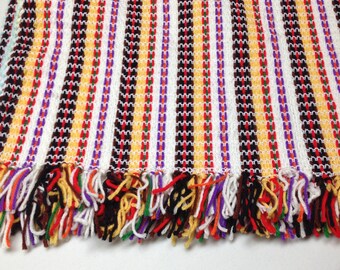 Blanket / Afghan / Throw / Lap Blanket made on the net with yarn & needle / Birthday Gift/Mother's Day/Easter