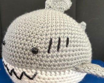Hai/Amigurumi Hai/Babyparty/erster Geburtstag/gehäkelter Hai/Krippe Spielzeug/ausgestopfter Hai