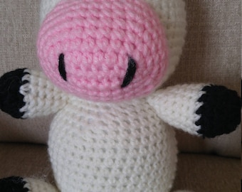 Kuh/gehäkelte Kuh/süße Kuh/Kleinkind Kuh Spielzeug/Baby Kuh Spielzeug/Krippe Spielzeug/Spiel Spielzeug/Gefüllte Kuh/Amigurumi Kuh/Ostern/Amigurumi Kuh/neues Baby/Geburtstag