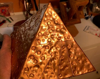 Hand-beaten Copper Pyramid