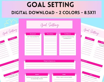 Goal Setting | 2023 Resolutions | DIGITAL DOWNLOAD | PDF Printable | Instant Download | New Year Goals