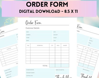 Order Tracker - DIGITAL DOWNLOAD - Small Business Checklist - PDF Printable - Instant Download