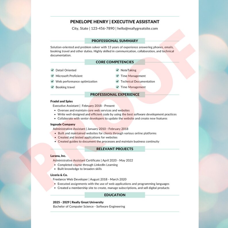 Collaborative Cv Writing Canva Resume Template: Professional, Editable CV (digital Download) - Etsy