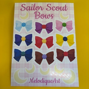 Sailor Scout Bows Sailor Moon Sticker Sheet
