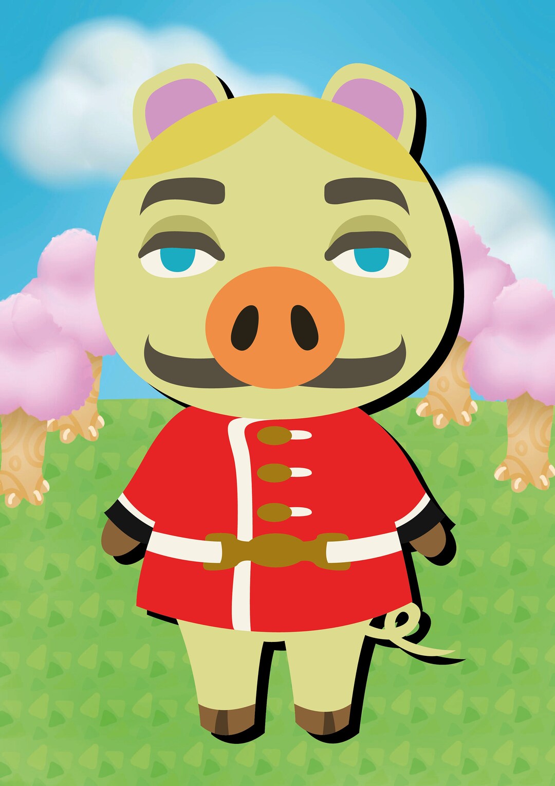 Animal Crossing Chops Art Print Etsy