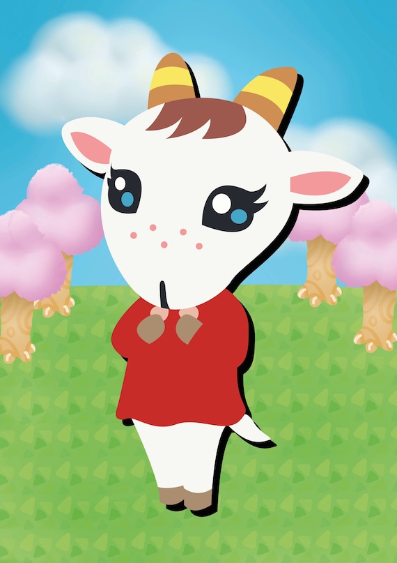 Animal Crossing Chevre Art Print Etsy