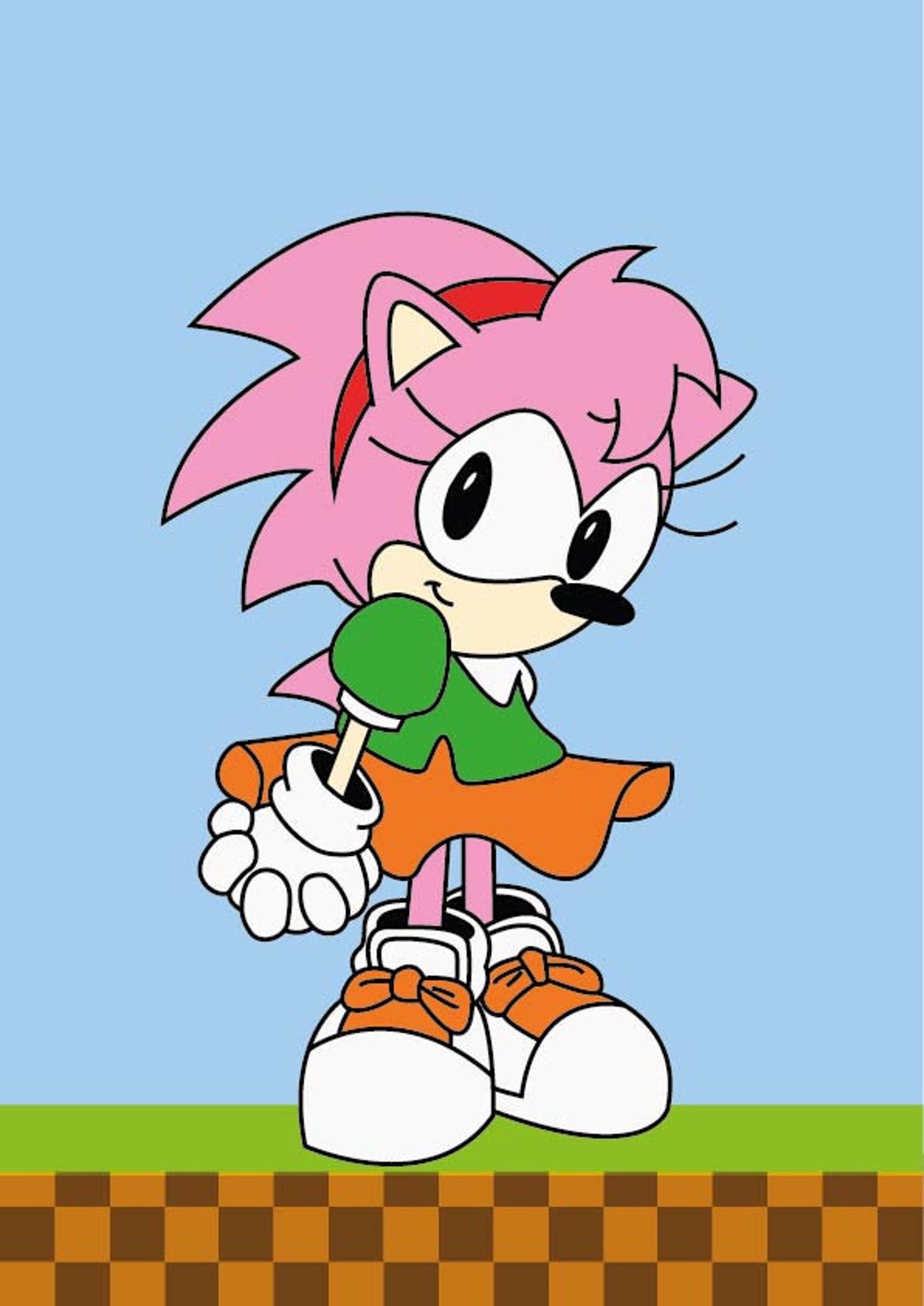 Classic Sonic The Hedgehog Art Print