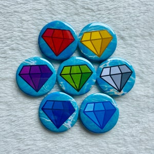 Conjunto de distintivos Chaos Emerald Sonic the Hedgehog