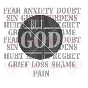 But God SVG,  SVG Cut File, Instant Download, Faith, Religious Designs, Words To Describe God SVG,