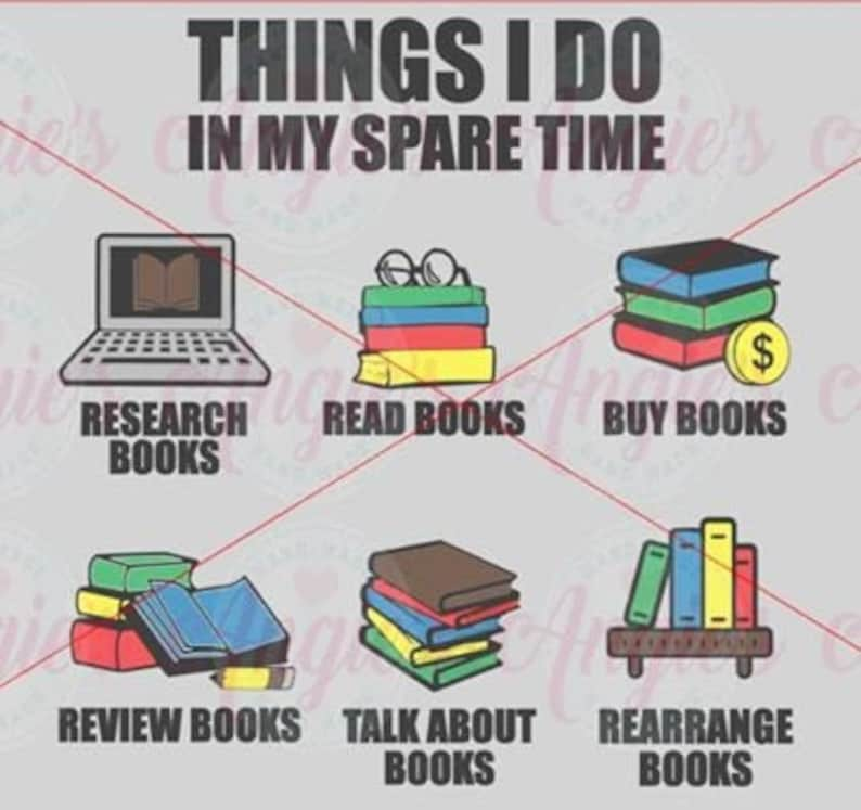 Things I Do in My Spare Time books SVG Cut File Instant - Etsy