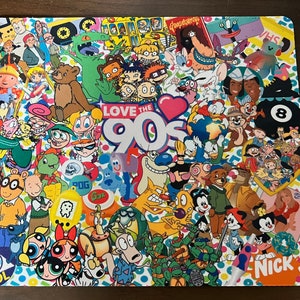 I Love The 90’s Computer Mouse Pad, Computer Accessories, 90’s Icons, 1990 Characters