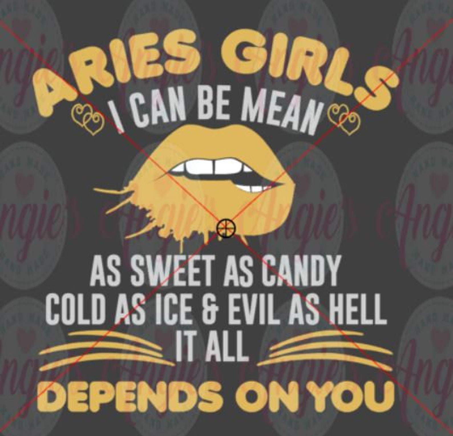 Aries Girls Svg , Svg Cut File, Instant Download, Aries Depends on You