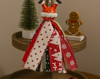 Unique Handmade Christmas Tassel Ornament - Vintage & New Salt and Pepper Shaker- Christmas Decorations