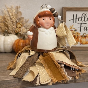 Thanksgiving Decoration- Unique Handmade Tassel Decorations - Vintage & New Salt and Pepper Shaker- Thanksgiving Decorations- Pilgrims Decor