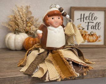 Thanksgiving Decoration- Unique Handmade Tassel Decorations - Vintage & New Salt and Pepper Shaker- Thanksgiving Decorations- Pilgrims Decor