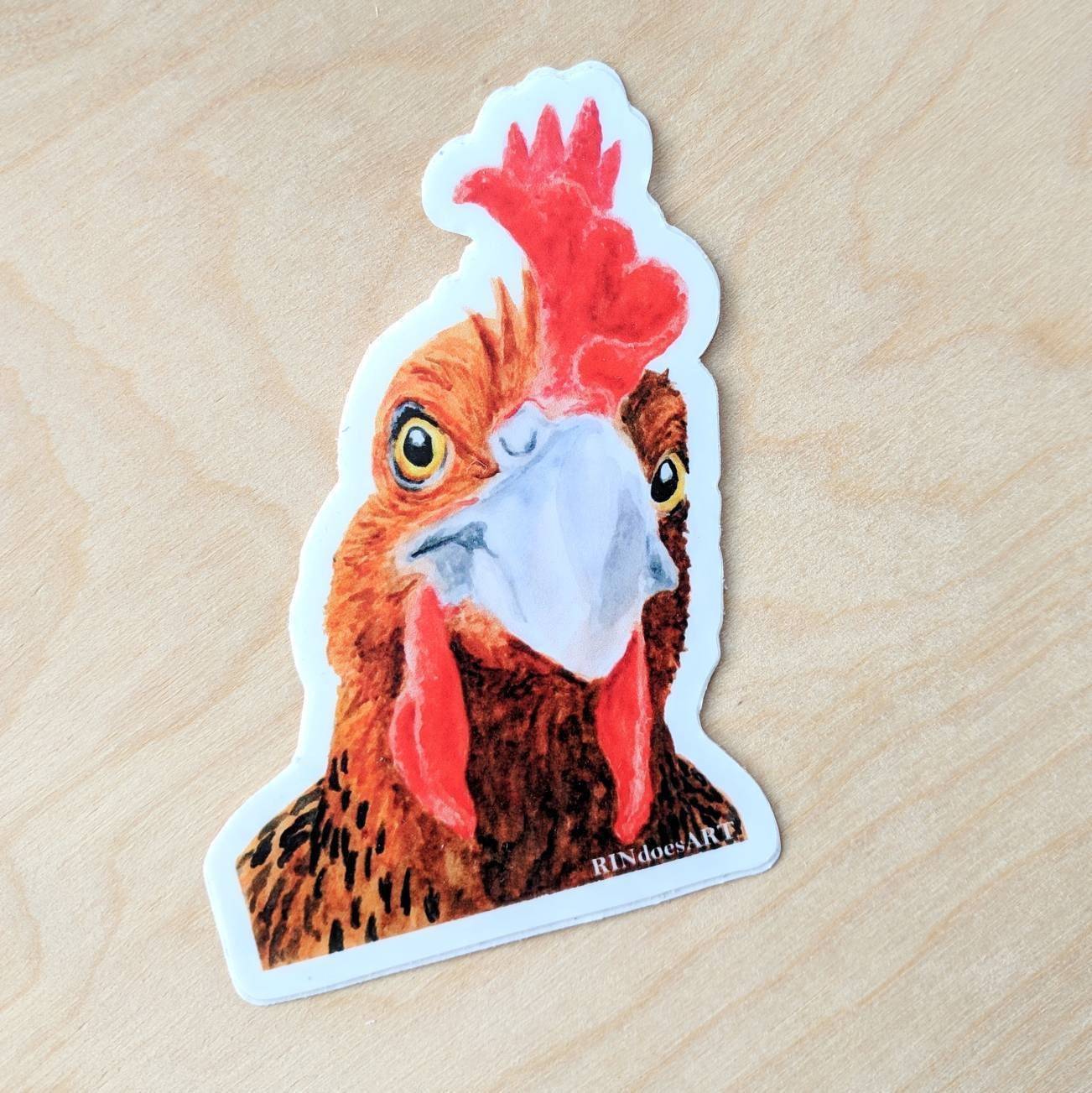 CHICKEN STICKER Chicken Sticker Rooster Sticker Chicken | Etsy