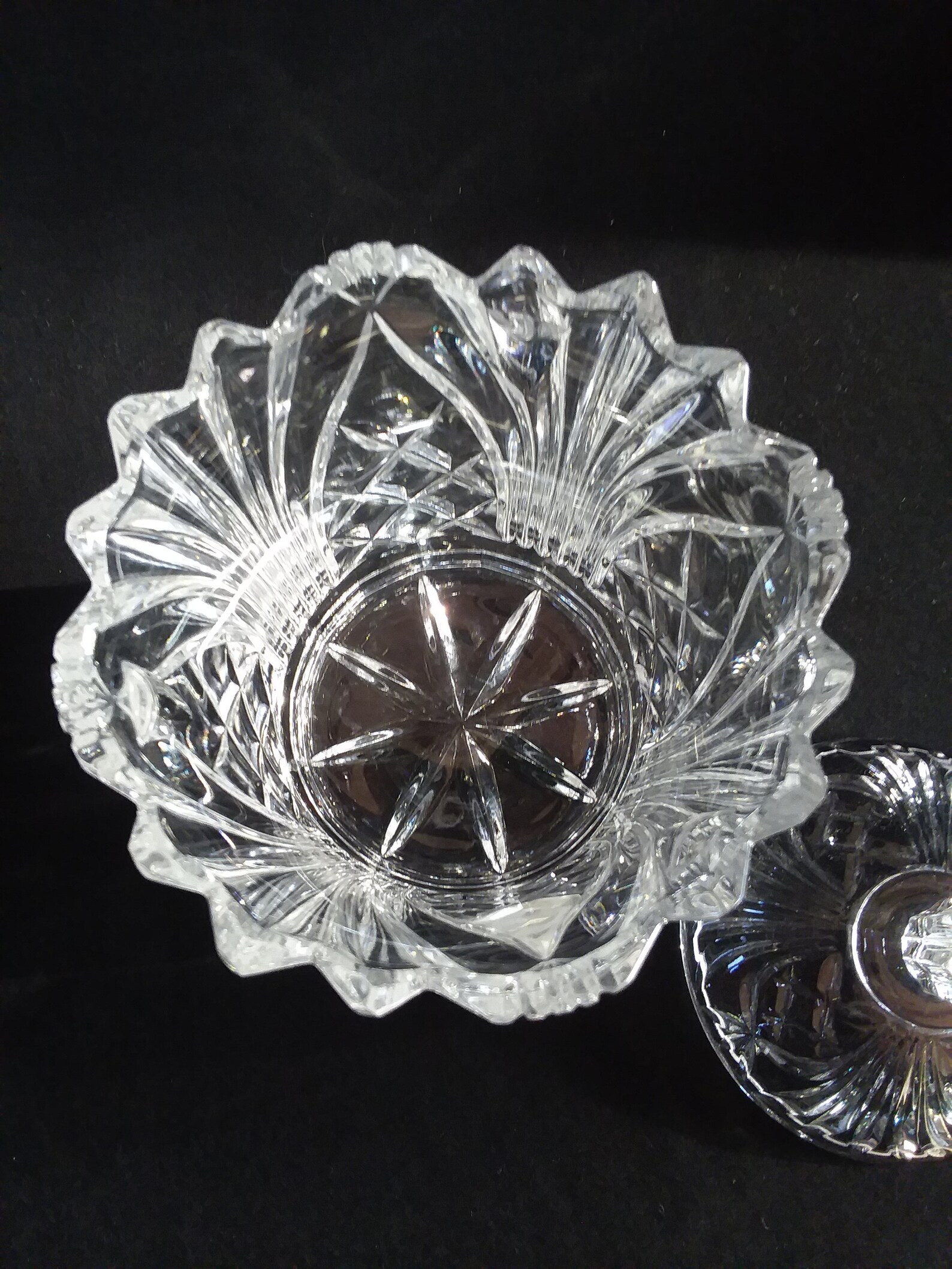 Crystal Candy Dish Crystal Dish Made in Poland Vintage Etsy